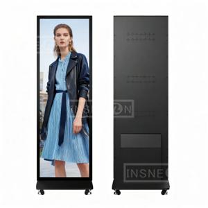 의류 라이트박스 이동식 실내 P2.5 4K HDR10+ 슬림 LED 포스터 디스플레이 플로어 스탠딩 광고 스크린 지능형 스티칭
