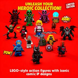 MARVEL Legends 빌딩 블록 아이스 맨 데드풀 TV1017-1024 미니 액션 피규어 어린이를위한 빌딩 장난감 어린이 선물