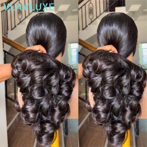 100% 인모 350/450 밀도 30/32인치 탄력있는 곱슬머리 13x6 HD 레이스 프론트 글루리스 가발 브라질리언 헤어 웨어앤고 가발 (여성용)