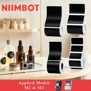 NIIMBOT M2 M3 블랙 열전사 라벨 하드웨어 인증서 전기 장비 명판 스티커