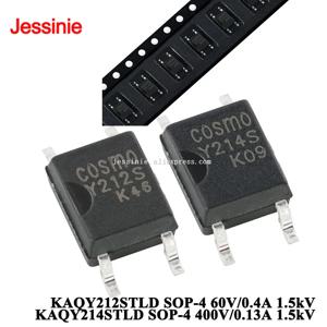 10Pcs/1pc KAQY212STLD Y212S KAQY214STLD Y214S SOP-4 광 커플러 솔리드 스테이트 릴레이 1 웨이 일반적으로 개방형 60V/0.4A 400V/0.13A 1.5kV
