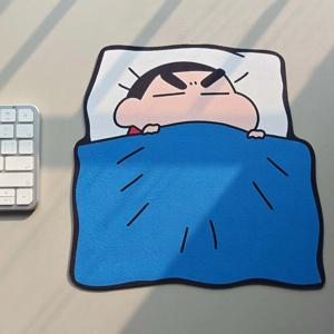 귀여운 크레용신짱 마우스 패드, 고무 미끄럼 방지 바닥, 부드러운 직물 표면, 사무실/가정/컴퓨터용 애니메이션 데스크 매트