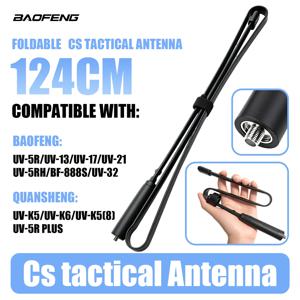GUOGE CS 전술 안테나 SMA-여성 듀얼 밴드 VHF UHF 144/430Mhz 워키 토키 용 접이식 Baofeng UV-13PRO UV-5R Quansheng