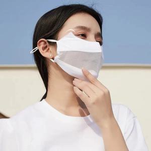 새로운 통기성 아이스 실크 마스크 자외선 차단 아이스 실크 라이딩 페이스 마스크 메쉬 선스크린 마스크 남녀공용