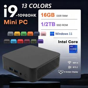 2026 새로운 듀얼 미니 PC 컴퓨터 인텔 i9-10980HK 윈도우 11 PC 게이머용 16GB 램 1TB/2TB M.2 SSD 4K HD WiFi 6 타입 C 데스크탑 PC