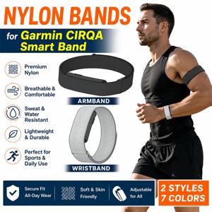 Garmin CIRQA 스마트 밴드 스트랩용 프리미엄 나일론 이두근 팔/손목밴드 Garmin CIRQA 스마트 밴드 액세서리용 피트니스 트래커 스트랩