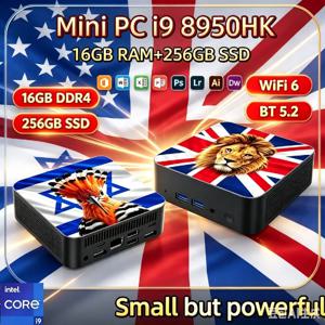 인텔 i9‑8950HK 컴팩트 휴대용 미니 PC 프로 16GB DDR4 M.2 NVMe SSD 트리플 4K DP 출력 WiFi6 무소음 냉각 오피스 데스크탑
