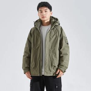 TangShi 남성용 다운 재킷 겨울 신상 루즈핏 후드 청소년용 짧은 두꺼운 따뜻한 작업복 코트 오리털 충전재 세련된 도시 스타일