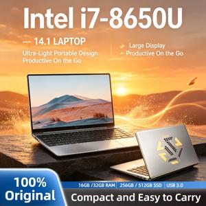 14.1인치 i7 8650U 노트북 4코어 8스레드 4.2GHz 32GB DDR4 2TB NVMe SSD 1920x1080 IPS 초슬림 오피스 스터디 게이밍