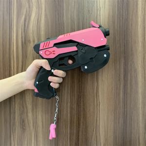 게임 OW D. va 리볼버 무기 총 1:1 코스프레 안전 PU 선물, 야외 장난감 고무 사격 불가