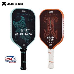 Juciao USAPA 승인 케블라 탄소 섬유 피클볼 패들 열성형 유니바디 스핀 질감 표면(폼 엣지 피클볼 포함)