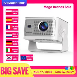 Magcubic 오토 포커스 안드로이드14 900ANSI 4K 프로젝터 8K 네이티브 1080P HY350Max 와이파이6 BT5.4 16G 올위너 H726 휴대용 야외용