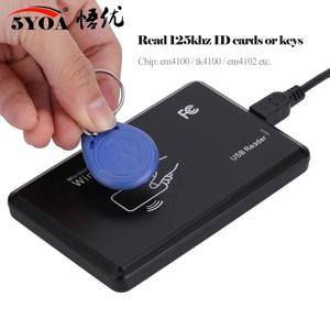 5YOA 스마트 RFID 카드 리더기 125KHz 13.56MHz ID IC 이중 주파수 액세스 제어 암호화 프로그래머(USB 인터페이스 포함)