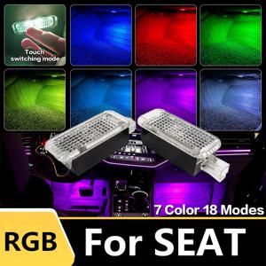 2X LED 자동차 RGB 실내 발밑 조명 분위기 램프 액세서리 (시트 아테카 레온 5F MK3 이비자 ST 톨레도 KG MK4 알함브라 7N 용)