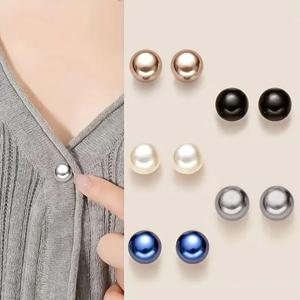 10pcs 진주 단추 핀, 신발, 모자, 가방, 숄, 칼라 바늘 버클 고정 핀 브로치용 DIY 장식 안전 단추 커버