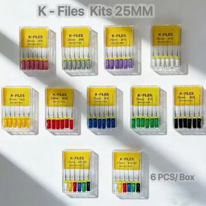 6개 다중 크기 스테인레스 스틸 핸드 25MM 파일 세트 정밀 도구