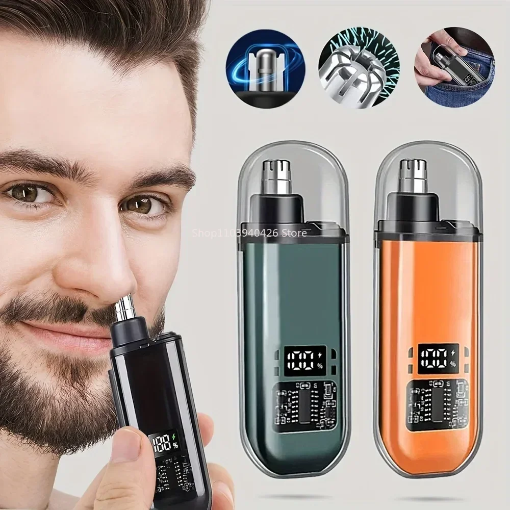 남성용 전기 코털/귀털 트리머, USB 충전식, 휴대용 미니 컴팩트 디자인, 고속 충전 전기 그루밍 키트