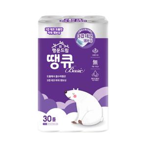 행운드림 땡큐 베이직 화장지 3겹 30롤 1팩