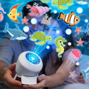 360 ° 회전 LED 별이 빛나는 하늘 바다 프로젝션 야간 조명 동적 프로젝터 USB 플러그 침실 거실 천장 램프 생일 선물