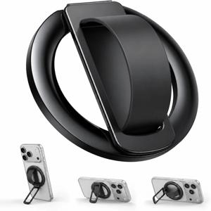 유니버설 마그네틱 폴딩 폰 그립 실리콘 핑거폰 홀더 링 360 °   MagSafe 홀더 iPhone 17 Xiaomi용 회전 기능
