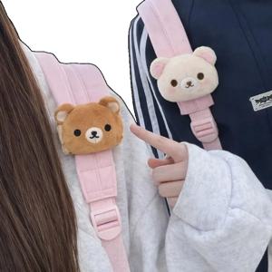 부드러운 리락쿠마 인형 가방 장식품 귀여운 만화 곰 열쇠고리 배낭 장식 액세서리 생일 우정 선물