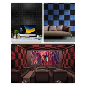 A84X-24 팩 자가 접착 방음 폼 패널 2X12x12인치 고밀도 피라미드 디자인 음향 폼