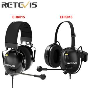 Retevis EHK015 EHK016 ANC 헤드폰 Retevis H777 RT3S 용 2Pin 능동형 소음 차단 워키 토키 헤드셋 라디오 액세서리
