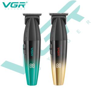 VGR V-906 헤어 살롱 가정용 헤어 트리머 그라데이션 메탈 바디 헤어 클리퍼 헤어 조각 LED 지능형 디지털 디스플레이 전기 푸