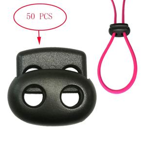20PCS 5mm 구멍 스프링 코드 잠금 장치 플라스틱 토글 스토퍼 슬라이더 조절기 패스너 클립 (번지 로프, 드로스트링, 신발끈 DIY용)
