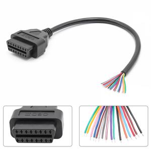 OBD2 30cm 남성/여성 플러그 커넥터 자동 스캐너 케이블 OBDII 16핀 자동차 진단 연장 스캐너 어댑터