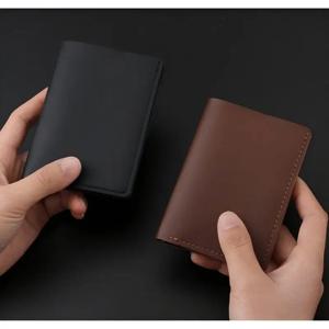 Homefish 솔리드 컬러 PU 가죽 소형 지갑, 단순하고 간단한 여성용 지갑, 버튼이 있는 초박형 신용 카드 가방, 동전 지갑