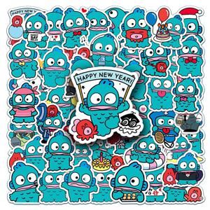 10/30/50pcs Sanrio Cartoon Ugly Fish Hangyodon 낙서 스티커 DIY 스케이트 보드 수하물 전화 기타 귀여운 장식 스티커 장난감