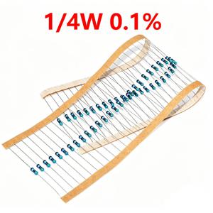 10PCS 1/4W 0.1% 정밀 저항 1R 1.5 2 2.2 3.3 3.9 4.7 5.1 6.8 7.5 8.2 10K 12 11 15R 16 18 20 22 25 30 33 36 39 43 47R 옴