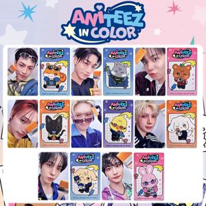 8개/세트 아이돌 에이티즈 뉴 시리즈 아니티즈 컬러 로모 카드 성화 홍정 윤호 종호 민기 예상 우영 팬 선물