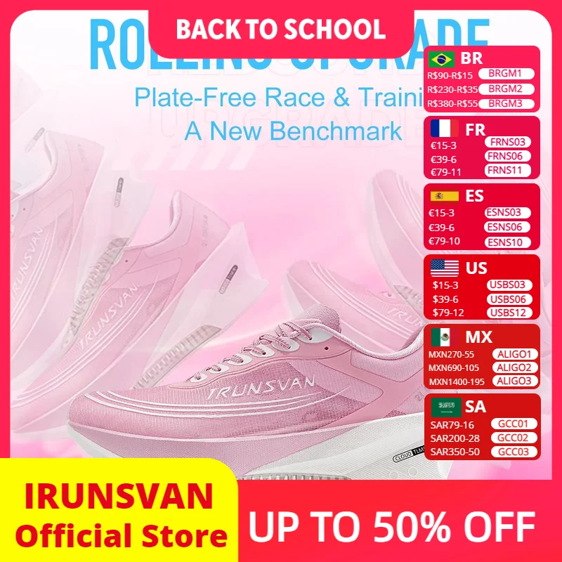 IRUNSVAN 플라잉 플레임 3.0 러닝화 에어 쿠션 스니커즈 트레이닝화 남녀 로드 피트니스 충격 흡수 스포츠화