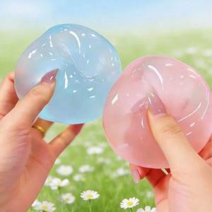 1개입 성형 가능한 느린 반동 블루 코코넛 오일 수제 스퀴징 볼 6cm 원형 맥아 스트레스 해소 스퀴즈 토이