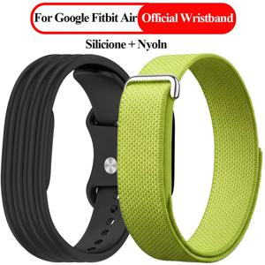 Google Fitbit Air용 공식 스포츠 나일론+실리콘 루프 스트랩 Google Fitbit Air 액세서리용 편안한 팔찌 손목밴드