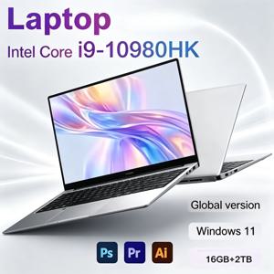 인텔 코어 i9 10980HK 노트북 14.1인치 32GB RAM 2TB SSD 휴대용 게이밍 노트북 윈도우 11 오피스 PC 노트북 컴퓨터