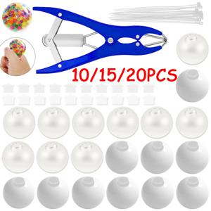 10/15/20개 스퀴시 DIY 스트레스 볼 키트, 나만의 스트레스 해소 장난감 만들기, 블랭크 압력 볼 스킨 DIY 키트 (확장 도구 포함), 스퀴시 장난감