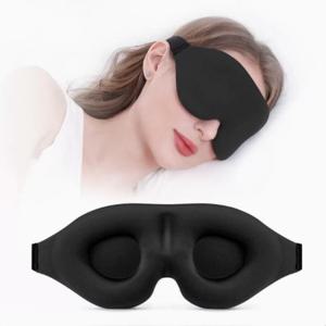 3D 입체형 빛 차단 수면 마스크, 초부드러운 피부 친화적 통기성 안대, 휴식 및 여행용 야간 수면 마스크, 1-3개입