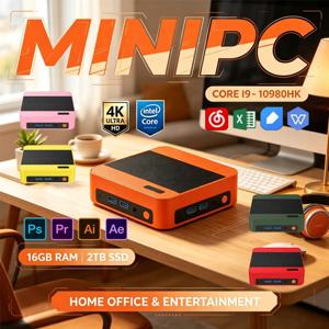 스타일리시한 멀티컬러 휴대용 미니 PC I9-10980HK Win11 Pro 32GB 2TB SSD WiFi6 BT5.2 4K 워크스테이션 (게임 스트리밍 및 편집용)