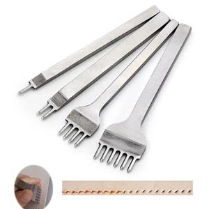 새로운 가죽 공예 도구 3mm/4mm/5mm/6mm 구멍 펀치 1+2+4+6 프롱 레이싱 스티치 펀치