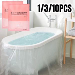 1/3/10PCS 일회용 욕조 커버 휴대용 욕조 라이너 대형 살롱 홈 여행 호텔 청소 안티 먼지 보호 필름