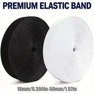 4-8미터 10mm/12mm/15mm/20mm/25mm/30mm/38mm/50mm 흰색 검정색 나일론 고탄성 밴드 의류 바지 재봉 액세서리