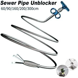 1/1.6/2/3M 스프링 파이프 준설 도구 하수구 파이프 Unblocker 배수 뱀 호스 배수 클리너 스틱 Clog Remover Cleaning Household