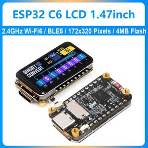 ESP32 C6 개발 보드 Arduino WiFi6/BT/LVGL/HMI Onborad SD-Port/RGB-LED 용 262K 컬러 ST7789 1.47 인치 LCD 디스플레이 화면