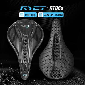 RYET 카본 3D 프린팅 안장 145/155MM 190g 7*9 남녀용 트라이애슬론 로드 MTB 산악 자전거 그라블 사이클링 부품