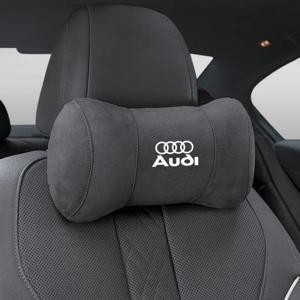 자동차 좌석 안전 머리 받침 패드 아우디 Quattro Sline A3 A4 A6 A5 Q5 A1 Q7 Q3 Q2 Q8 A7 A8 TT S1 SQ5 RSQ3 용 자동 로고 목 베개