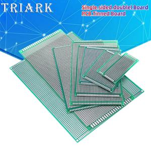 PCB 주석 도금 보드 2x8 3x7 5x7 6x8 7x9 8x12 9x15 10x15 15x20 18x30 20x30cm FR4 단면 doublel 범용 회로 Perfboard