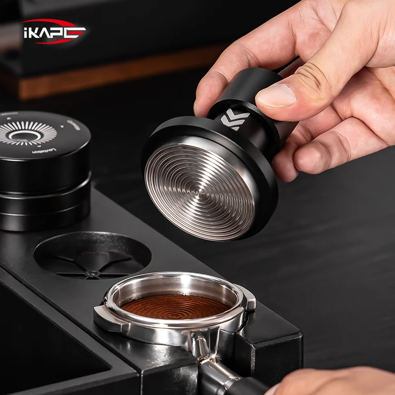 IKAPE V6 임팩트 에스프레소 탬퍼, 브레빌 캘리브레이티드 더블 커피 탬퍼 스프링, 51/54/58mm 포타필터에 적합, 바리스타 액세서리
